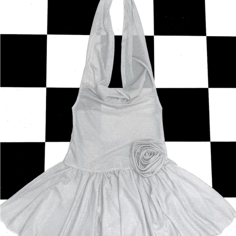 O mighty Rose Dress in See thru shimmer